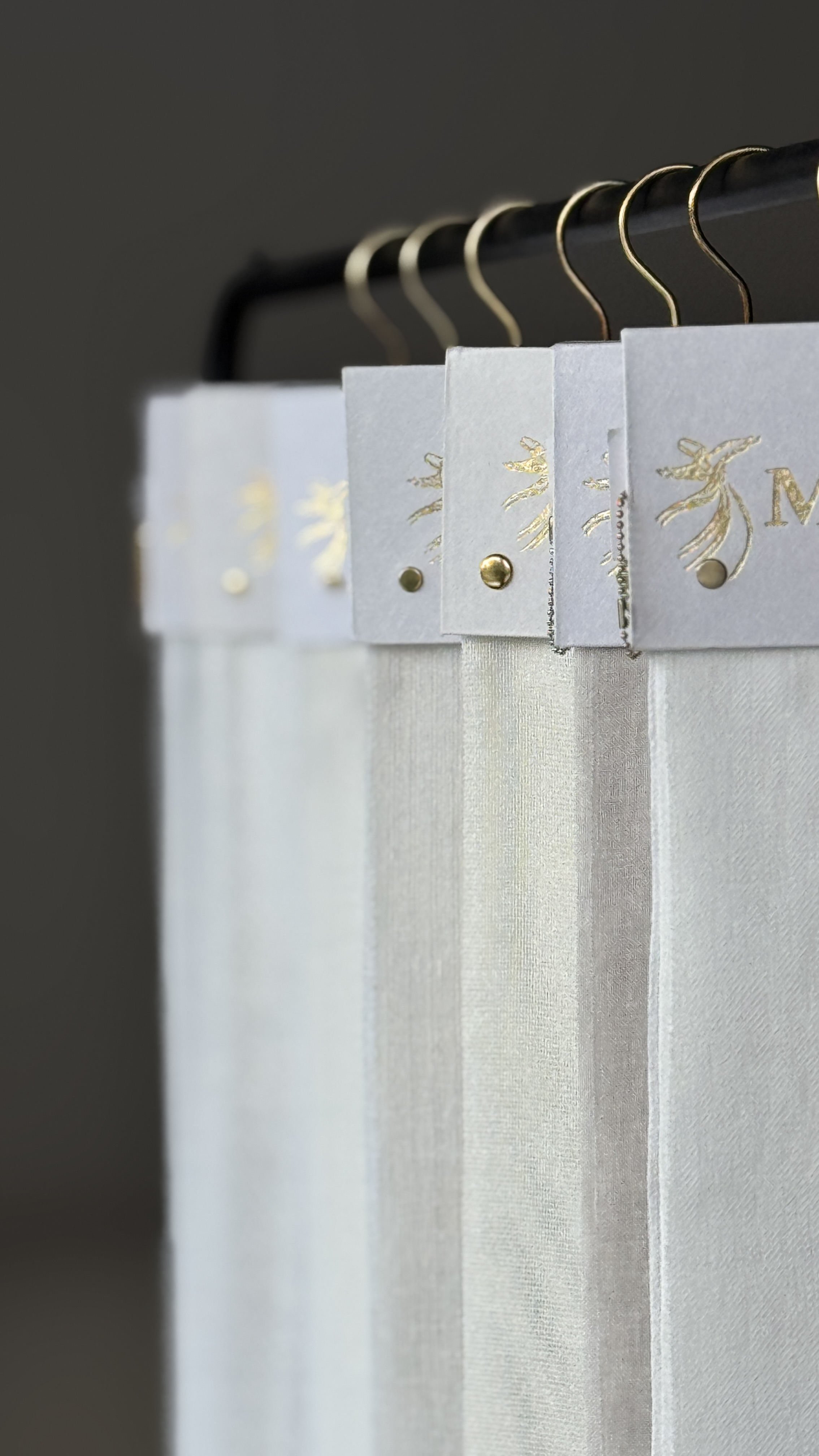 Living room with elegant curtains