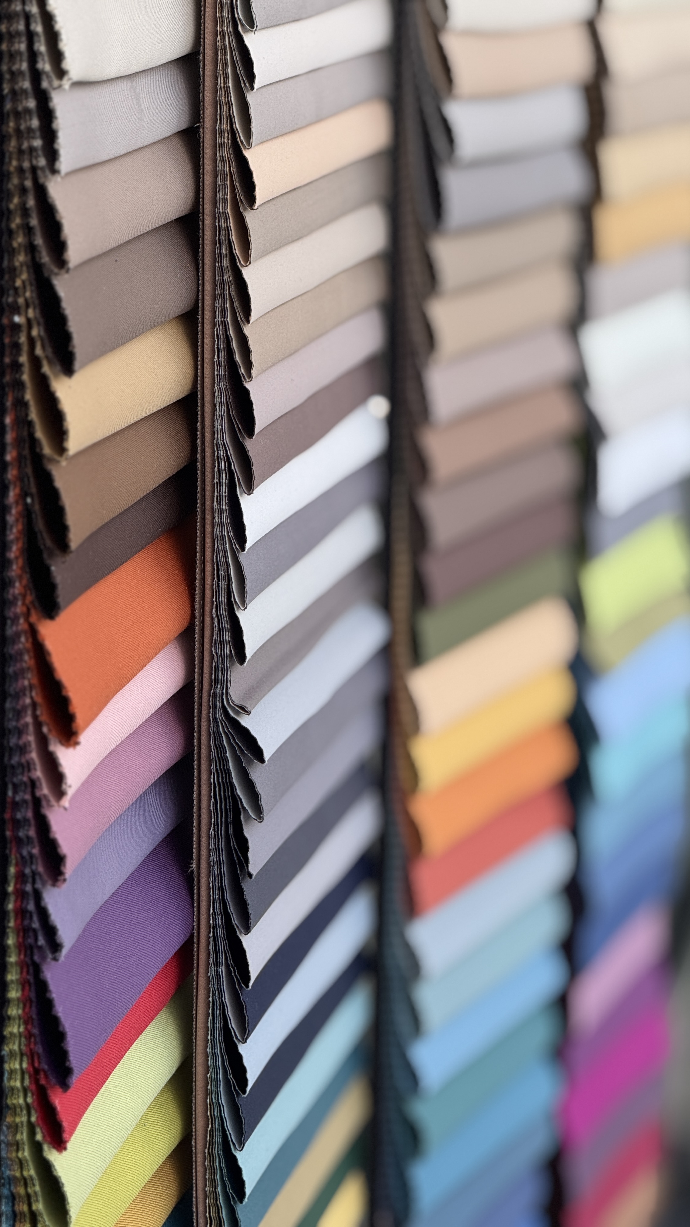 Living room with elegant curtains